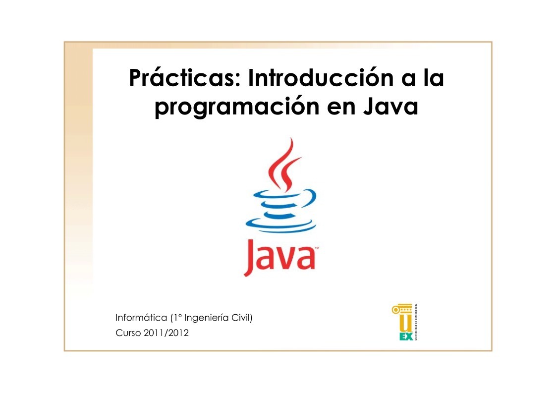 Imágen de pdf Prácticas: Introducción a la programación en Java